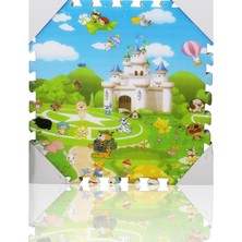 Toyjo Masal Şatosu Eva Puzzle Yer Matı 120x120 Cm Oyun Matı 12 mm Kalınlık