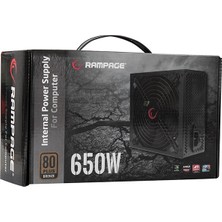 Rampage RMP-650-80PB 650W 14cm Siyah Fan 80 Plus Bronze Aktif PFC Power Supply