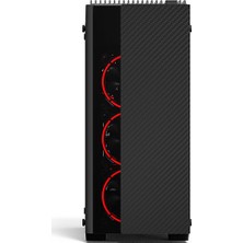 Rampage Carbon Siyah 4xRGB Halka Fan Oyuncu Kasası