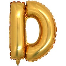 Whi̇te Süs Folyo Balon Harf D Altın 16" 40 cm Pk:1