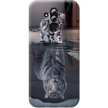 Kilif Madeni Huawei Mate 20 Lite Leopar Tasarımlı Telefon Kılıfı