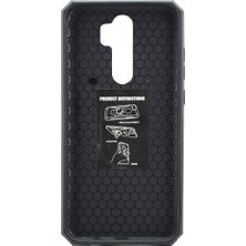 Coverzone Samsung Galaxy S20 Plus Rock Darbe Koruyucu Standlı Yüzüklü Kılıf Kırmızı + 5D Nano