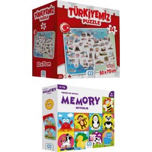 Ca Games 2'li Yer Puzzle ve Memory Set (5079-5041)