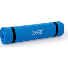 Cosfer 6,5 mm Pilates Minderi Yoga Matı Mavi