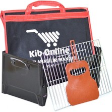 EsmaHome Katlanabilir Pratik Mangal + Taşınabilir Çanta + Yelpaze