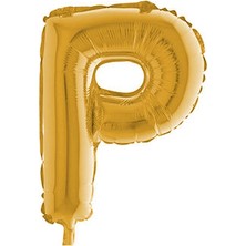 Whi̇te Süs Folyo Balon Harf P Altın 16" 40 cm Pk:1