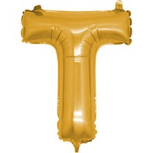 Whi̇te Süs Folyo Balon Harf T Altın 16" 40 cm Pk:1