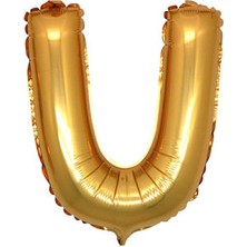 Whi̇te Süs Folyo Balon Harf U Altın 16" 40 cm Pk:1