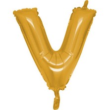 Whi̇te Süs Folyo Balon Harf V Altın 16" 40 cm Pk:1