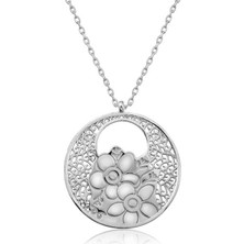 Gumush Gümüş Yaşam Çiçeği Kolye