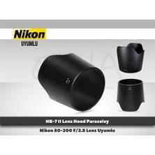 Tewise Nikon Hb-7 II Parasoley 80-200 mm F2.8 Lens Uyumlu