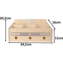 Selena Ahşap Ortak Fatura ve Posta Kutusu 2 Renk Ceviz Akça