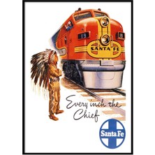 Beril Yamaç Design Studio Santa Fe Vintage Reprodüksiyon Poster