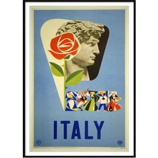 Beril Yamaç Design Studio İtalya Seyahat Vintage Reprodüksiyon Poster