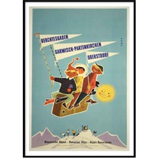 Beril Yamaç Design Studio Bavarian Alps Kayak Vintage Reprodüksiyon Poster