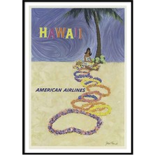 Beril Yamaç Design Studio Hawai PA Vintage Reprodüksiyon Poster