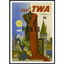 Beril Yamaç Design Studio Paris TWA  Vintage Reprodüksiyon Poster