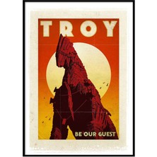Beril Yamaç Design Studio Troy Truva Vintage Reprodüksiyon Poster