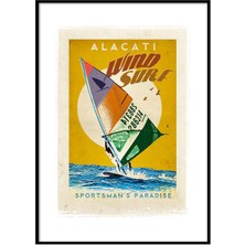 Beril Yamaç Design Studio Alaçatı Windsurf Vintage Reprodüksiyon Poster