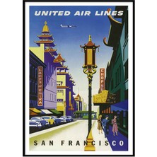 Beril Yamaç Design Studio San Francisco Travel Vintage Reprodüksiyon Poster