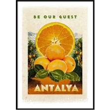 Beril Yamaç Design Studio Portakal Antalya Vintage Reprodüksiyon Poster