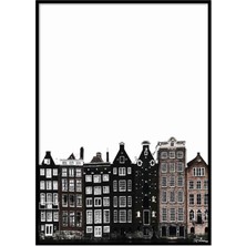 Beril Yamaç Design Studio Amsterdam Evleri İllüstrasyon Poster