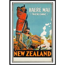 Beril Yamaç Design Studio New Zealand Vintage Reprodüksiyon Poster