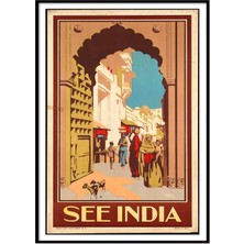 Beril Yamaç Design Studio See India Hindistan Vintage Reprodüksiyon Poster