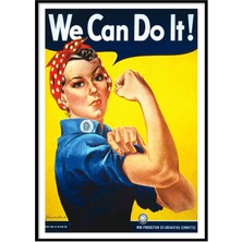 Beril Yamaç Design Studio We Can Do It Vintage Reprodüksiyon Poster