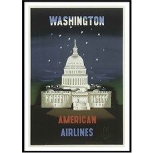 Beril Yamaç Design Studio Washington Vintage Reprodüksiyon Poster