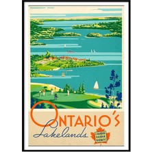 Beril Yamaç Design Studio Ontario Vintage Reprodüksiyon Poster