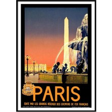 Beril Yamaç Design Studio Paris Eiffel Vintage Reprodüksiyon Poster