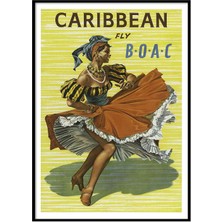Beril Yamaç Design Studio Carribean Vintage Reprodüksiyon Poster