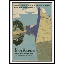 Beril Yamaç Design Studio Fort Marion Vintage Reprodüksiyon Poster