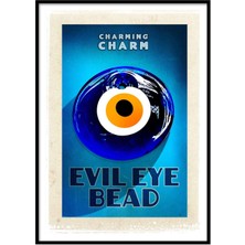 Beril Yamaç Design Studio Evil Eye Nazar Boncuğu Vintage Reprodüksiyon Poster