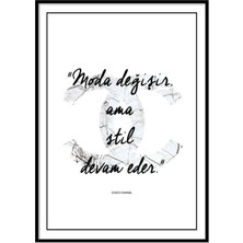 Beril Yamaç Design Studio Coco Moda Değişir Motto Tipografik Poster