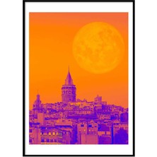 Beril Yamaç Design Studio Galata Moon İllüstrasyon Poster