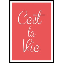 Beril Yamaç Design Studio C'est La Vie Yaşamak Güzeldir Tipografik Poster