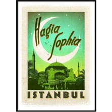 Beril Yamaç Design Studio Aya Sofya Hagia Sophia Vintage Reprodüksiyon Poster