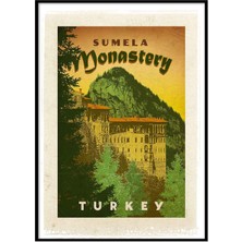 Beril Yamaç Design Studio Sümela Vintage Reprodüksiyon Poster