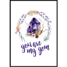 Beril Yamaç Design Studio You Are My Gem Tipografik İllüstrasyon Poster