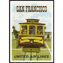 Beril Yamaç Design Studio San Francisco UA2 Vintage Reprodüksiyon Poster