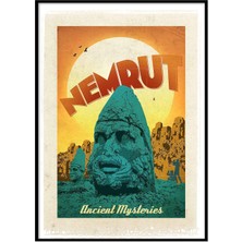 Beril Yamaç Design Studio Nemrut Dağı Vintage Reprodüksiyon Poster