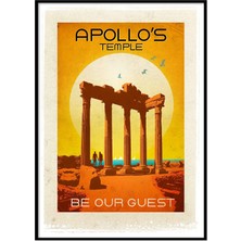 Beril Yamaç Design Studio Apollo Tapınağı Vintage Reprodüksiyon Poster