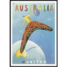 Beril Yamaç Design Studio Avusturalya Vintage Reprodüksiyon Poster