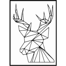 Beril Yamaç Design Studio Geometrik Geyik Dekoratif Loft İllüstrasyon Poster