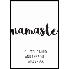 Beril Yamaç Design Studio Namaste İllüstrasyon Yoga Meditasyon Poster