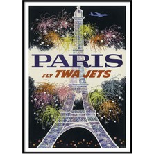 Beril Yamaç Design Studio Paris Travel Vintage Reprodüksiyon Poster