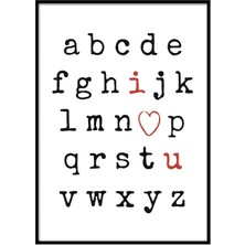 Beril Yamaç Design Studio Sevgiliye Hediye I Love You Tipografik Poster