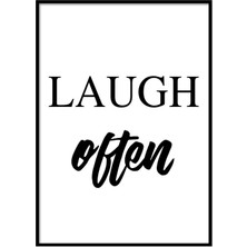 Beril Yamaç Design Studio Laugh Often Tipografik Poster